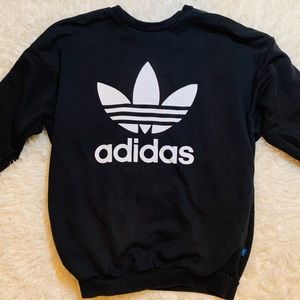 Adidas Black Logo Crew Neck Sweater